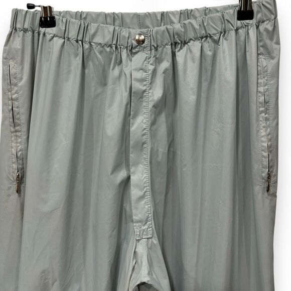 Vintage Pelzer Rainwear Rain Pants Size Large Gray Green Made In The U.S.A. - Picture 2 of 9